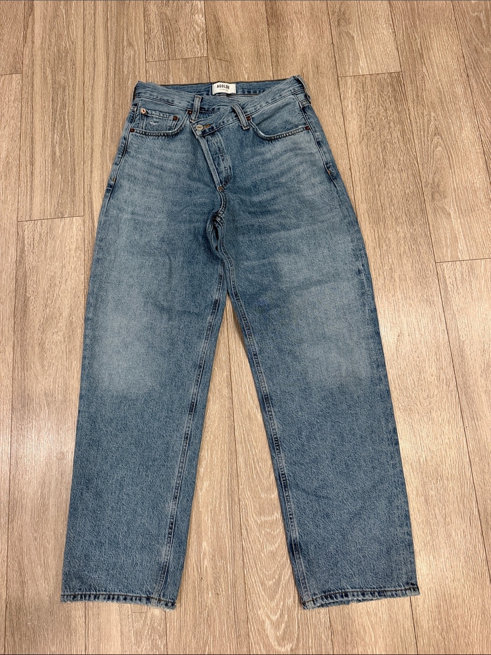 AGOLDE Relaxed Straight-Leg Blue Denim Jeans